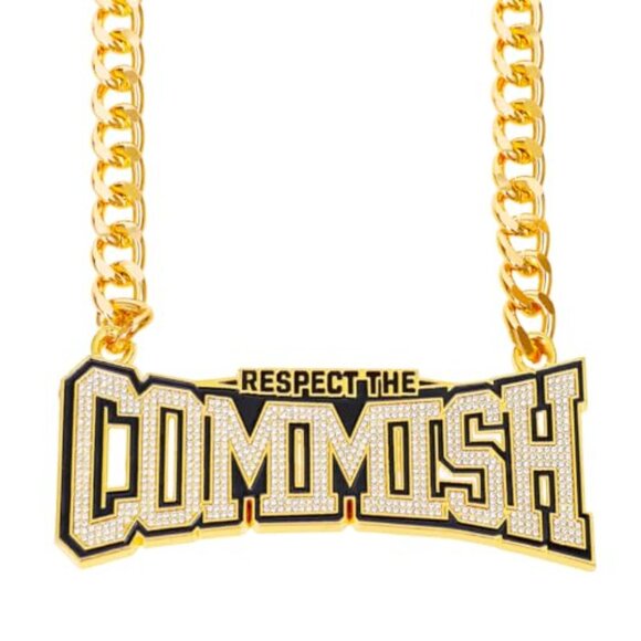 Fantasy Football Chain Heavy Statement Necklace Zinc Alloy Party Wear - Picture 2 of 5